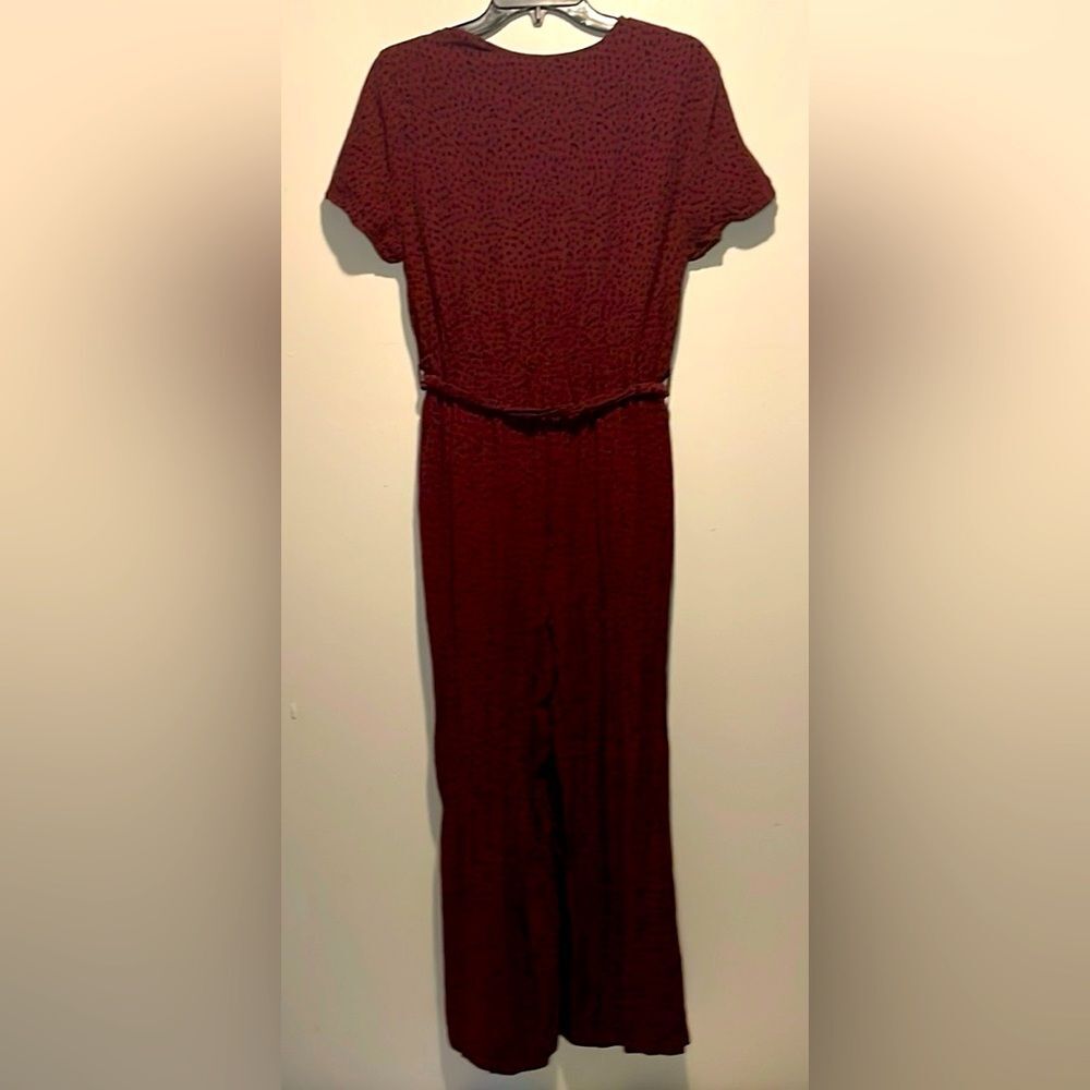 Rails- “Jet Rust Spotted” Wide Leg Jumpsuit Waist Cinch w/ Belt- Size Medium - Picture 3 of 11